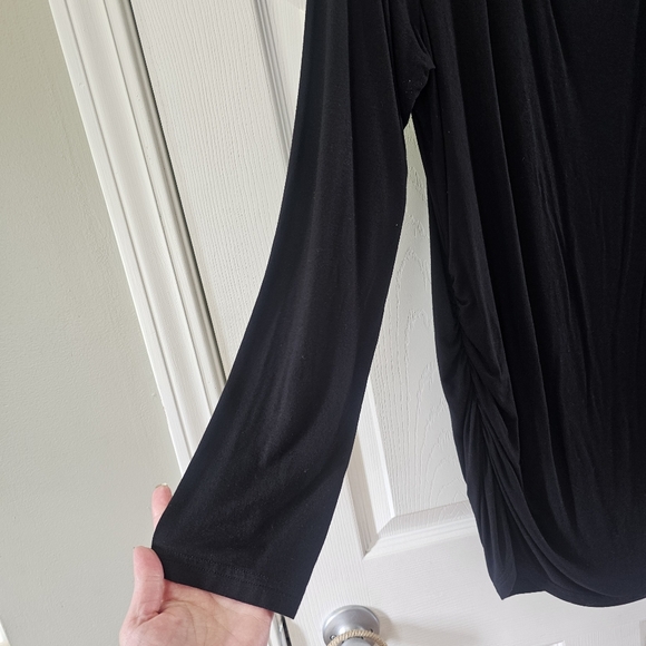 Small Show Black Long Sleeve Lightweight Maternity Shirt Size XL - Picture 7 of 14